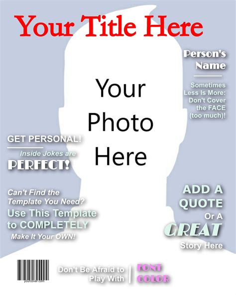 free editable photo magazine cover.